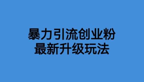 价值1980一千个野路子暴力引流最新升级玩法【揭秘】-SSOKS网创项目-分享创业资讯_最新网络项目资源