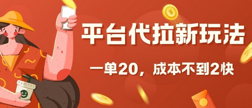 平台代拉新玩法，一单20，成本不到2快-SSOKS网创项目-分享创业资讯_最新网络项目资源