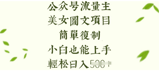 流量主长期收益项目，美女图片简单复制，小白也能上手，轻松日入5张-SSOKS网创项目-分享创业资讯_最新网络项目资源