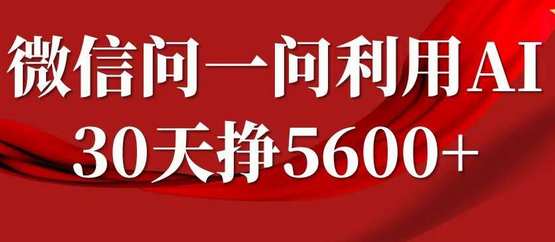 微信问一问分成，复制粘贴，单号一个月5600+-SSOKS网创项目-分享创业资讯_最新网络项目资源