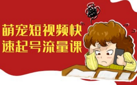 萌宠短视频快速起号流量课，短视频带货宠物新风口-SSOKS网创项目-分享创业资讯_最新网络项目资源