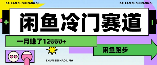 闲鱼冷门赛道，跑步挣钱，有人一个月挣了1.2w-SSOKS网创项目-分享创业资讯_最新网络项目资源