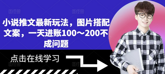 小说推文最新玩法，图片搭配文案，一天进账100～200不成问题-SSOKS网创项目-分享创业资讯_最新网络项目资源