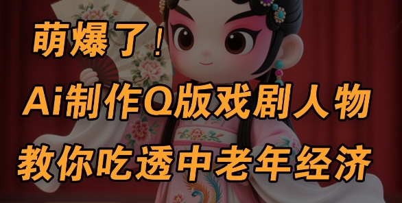 用Ai制作Q版戏剧人物，手把手教你吃透中老年经济，5分钟一个成品，多渠道变现-SSOKS网创项目-分享创业资讯_最新网络项目资源
