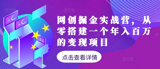 网创掘金实战营，从零搭建一个年入百万的变现项目（持续更新）-SSOKS网创项目-分享创业资讯_最新网络项目资源