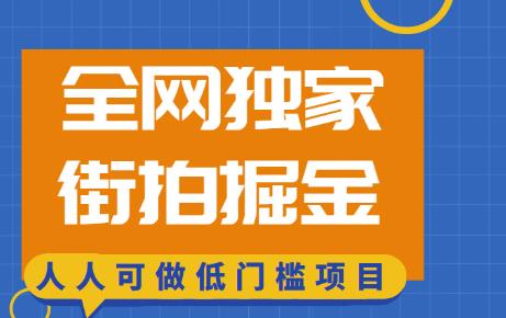 全网独家一街拍掘金，低门槛人人可做的赚钱项目【揭秘】-SSOKS网创项目-分享创业资讯_最新网络项目资源