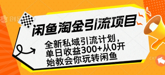 闲鱼淘金私域引流计划，从0开始玩转闲鱼，副业也可以挣到全职的工资-SSOKS网创项目-分享创业资讯_最新网络项目资源