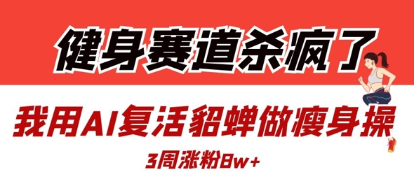 健身赛道杀疯了？我用AI复活貂蝉做瘦身操，3周涨粉8W-SSOKS网创项目-分享创业资讯_最新网络项目资源