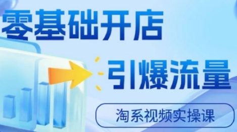 淘宝电商视频实操课，零基础开店，引爆流量-SSOKS网创项目-分享创业资讯_最新网络项目资源