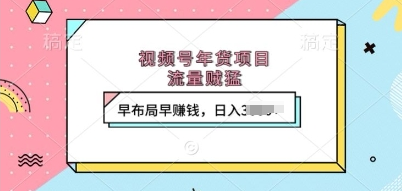 视频号年货项目，流量贼猛，早布局早挣钱，日入上k-SSOKS网创项目-分享创业资讯_最新网络项目资源