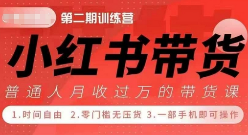 小Red书带货42天训练营 2.0版，宝妈+自由职+上班族+大学生，提高副业收入的大红利项目-SSOKS网创项目-分享创业资讯_最新网络项目资源