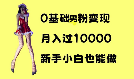 0基础男粉s粉变现，月入过1w+，操作简单，新手小白也能做-SSOKS网创项目-分享创业资讯_最新网络项目资源