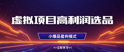虚拟项目高利润选品方法，做好单店利润1W+，可多店倍增利润-SSOKS网创项目-分享创业资讯_最新网络项目资源