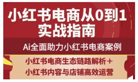2025小红书电商全链路运营，Ai全面助力小红书电商案例-SSOKS网创项目-分享创业资讯_最新网络项目资源