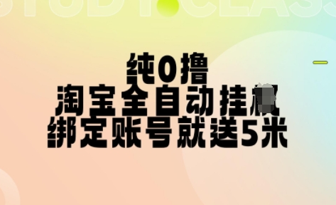 纯0撸，淘宝全自动挂JI，授权登录就得5米，多号多赚-SSOKS网创项目-分享创业资讯_最新网络项目资源
