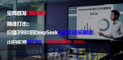 精准打击：价值3980的DeepSeek私域引流实操课，小白实操无门槛，日引精准粉300+ 2025-04-29 分类：VIP教程 / 网赚教程 / 网赚项目 评论(0)-SSOKS网创项目-分享创业资讯_最新网络项目资源