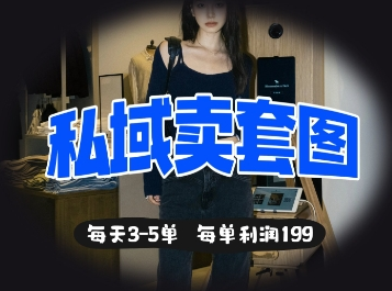 私域卖套图每天3-5单，每单利润99 2025-04-03 分类：VIP教程 / 网赚教程 / 网赚项目 评论(0)-SSOKS网创项目-分享创业资讯_最新网络项目资源