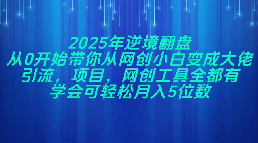 （14473期）2025年逆境翻盘，从0开始带你从网创小白变成大佬，引流，项目，网创工…-SSOKS网创项目-分享创业资讯_最新网络项目资源