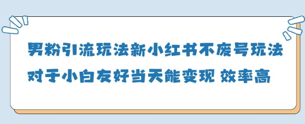 男粉引流玩法(新)，玩法友好做的好当天就能变现-SSOKS网创项目-分享创业资讯_最新网络项目资源