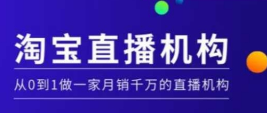 淘宝直播运营实操课【MCN机构】，从0到1做一家月销千万的直播机构-SSOKS网创项目-分享创业资讯_最新网络项目资源