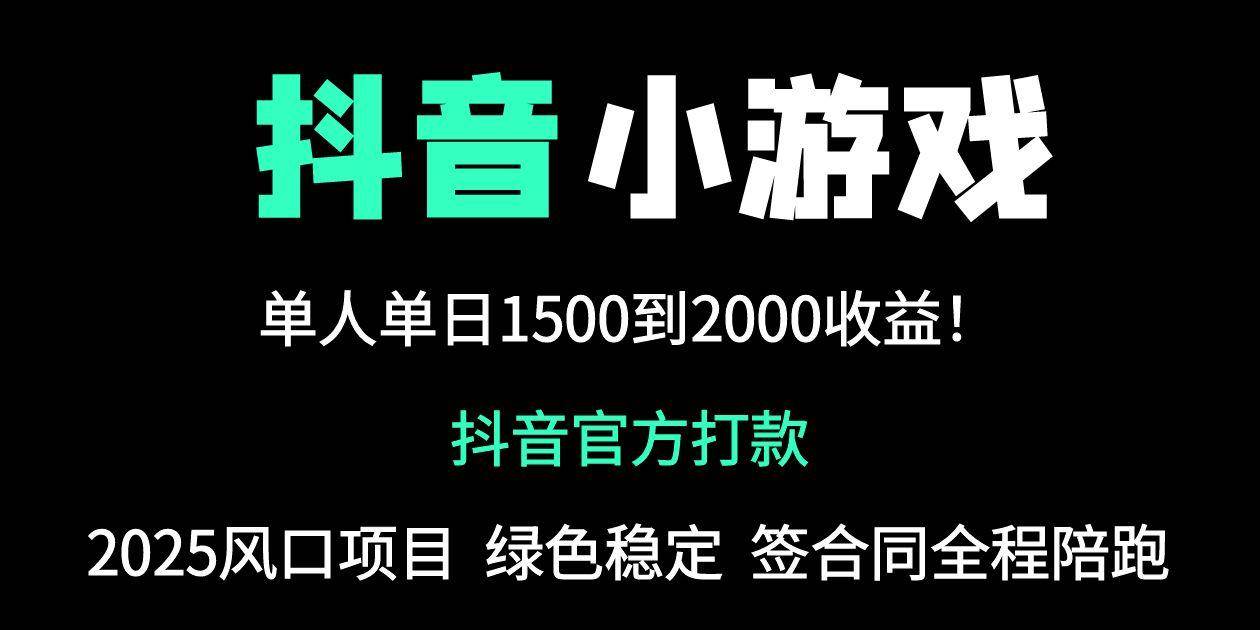 （14527期）抖音官方小游戏2025全网最新玩法，暴利赚钱项目，单机日入2000+，绝不…-SSOKS网创项目-分享创业资讯_最新网络项目资源