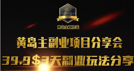 黄岛主副业分享会1期：3天3个副业玩法，速度上车-SSOKS网创项目-分享创业资讯_最新网络项目资源
