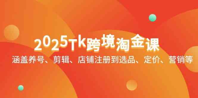 2025Tk跨境淘金课：涵盖养号、剪辑、店铺注册到选品、定价、营销等-SSOKS网创项目-分享创业资讯_最新网络项目资源