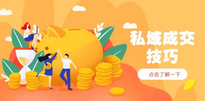 私域成交技巧，帮你从入门到精通，破解四大痛点，快速变现，轻松收钱-SSOKS网创项目-分享创业资讯_最新网络项目资源