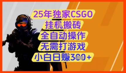 25年独家CSGO挂G搬砖，全自动操作，无需打游戏，小白日入3张+【揭秘】-SSOKS网创项目-分享创业资讯_最新网络项目资源
