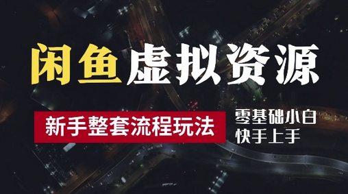 2024最新闲鱼虚拟资源玩法，养号到出单整套流程，多管道收益，每天2小时月收入过万-SSOKS网创项目-分享创业资讯_最新网络项目资源