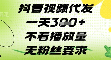 抖音视频代发一天3张+，不看播放量，无粉丝要求【揭秘】-SSOKS网创项目-分享创业资讯_最新网络项目资源