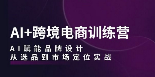 AI+跨境电商训练营：AI赋能品牌设计，从选品到市场定位实战-SSOKS网创项目-分享创业资讯_最新网络项目资源