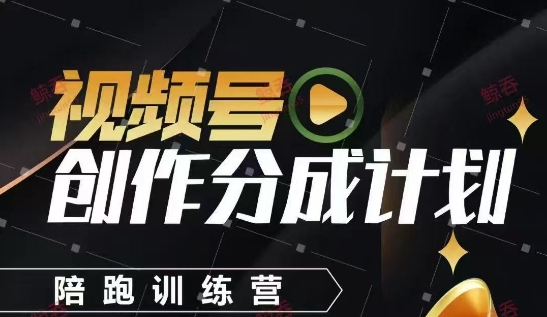 视频号创作分成计划陪跑训练营，手把手教会你如何制作视频，细水长流型项目-SSOKS网创项目-分享创业资讯_最新网络项目资源