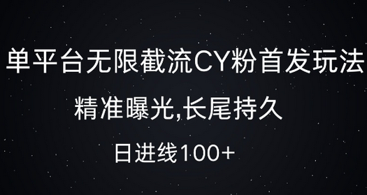 单平台无限截流创业粉首发玩法，精准曝光，长尾持久，日引流100+-SSOKS网创项目-分享创业资讯_最新网络项目资源