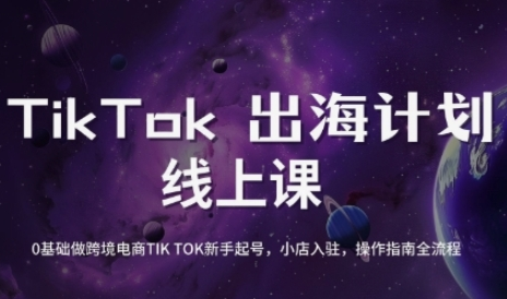 TikTok跨境电商新手起号与运营全攻略，0基础做跨境电商TIKTOK新手起号，小店入驻，操作指南全流程-SSOKS网创项目-分享创业资讯_最新网络项目资源