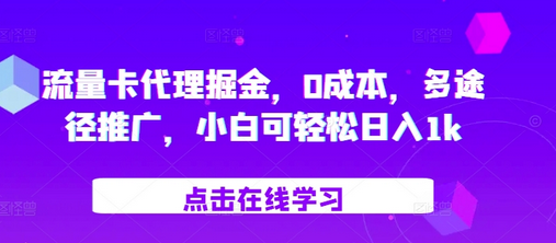 流量卡代理掘金，0成本，多途径推广，小白可轻松日入1k-SSOKS网创项目-分享创业资讯_最新网络项目资源