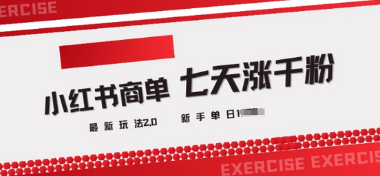小红书商单2.0最新玩法，3天涨千粉单日变现多张-SSOKS网创项目-分享创业资讯_最新网络项目资源