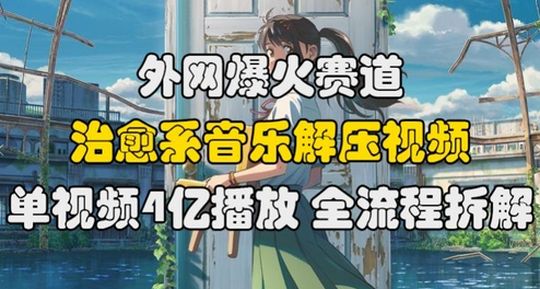 外网爆火赛道，治愈系音乐解压视频，单视频最高4亿播放 ，全流程拆解-SSOKS网创项目-分享创业资讯_最新网络项目资源